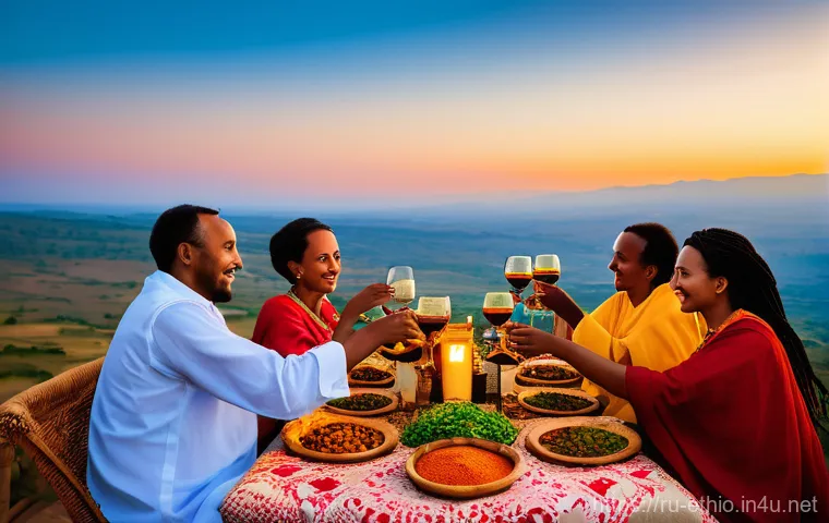 에티오피아 와인 산업 성장 배경 - A breathtaking panoramic view of a modern vineyard nestled within the high-altitude Rift Valley of E...